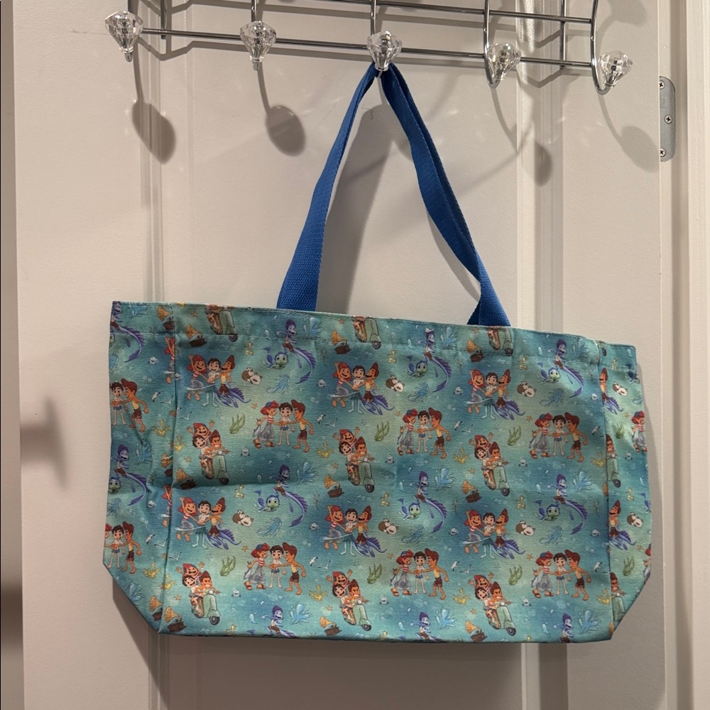 Luca Blue Canvas Tote Bag New!